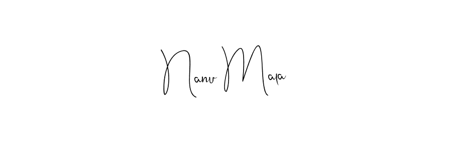 You can use this online signature creator to create a handwritten signature for the name Nanu Mala. This is the best online autograph maker. Nanu Mala signature style 4 images and pictures png
