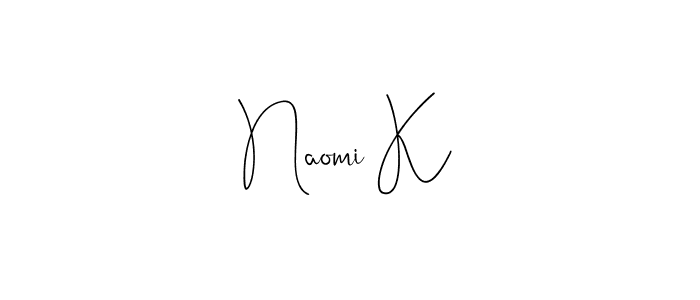 Use a signature maker to create a handwritten signature online. With this signature software, you can design (Andilay-7BmLP) your own signature for name Naomi K. Naomi K signature style 4 images and pictures png