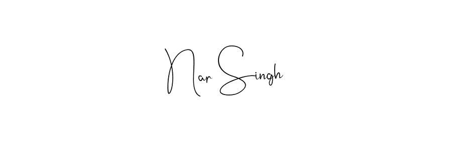 if you are searching for the best signature style for your name Nar Singh. so please give up your signature search. here we have designed multiple signature styles  using Andilay-7BmLP. Nar Singh signature style 4 images and pictures png