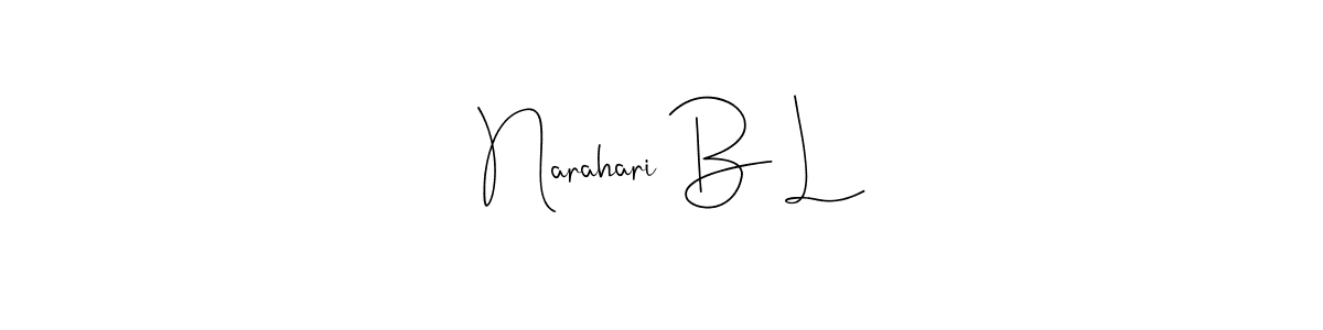 Also we have Narahari B L name is the best signature style. Create professional handwritten signature collection using Andilay-7BmLP autograph style. Narahari B L signature style 4 images and pictures png