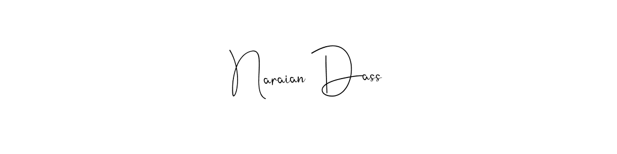 Make a beautiful signature design for name Naraian Dass. Use this online signature maker to create a handwritten signature for free. Naraian Dass signature style 4 images and pictures png