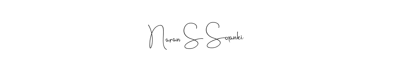 Naran S Solanki stylish signature style. Best Handwritten Sign (Andilay-7BmLP) for my name. Handwritten Signature Collection Ideas for my name Naran S Solanki. Naran S Solanki signature style 4 images and pictures png