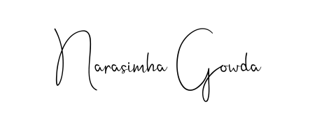 Upgrade your professional image with Narasimha Gowda signature created with Andilay-7BmLP font. Fast, free, and watermark-free download. Narasimha Gowda signature style 4 images and pictures png