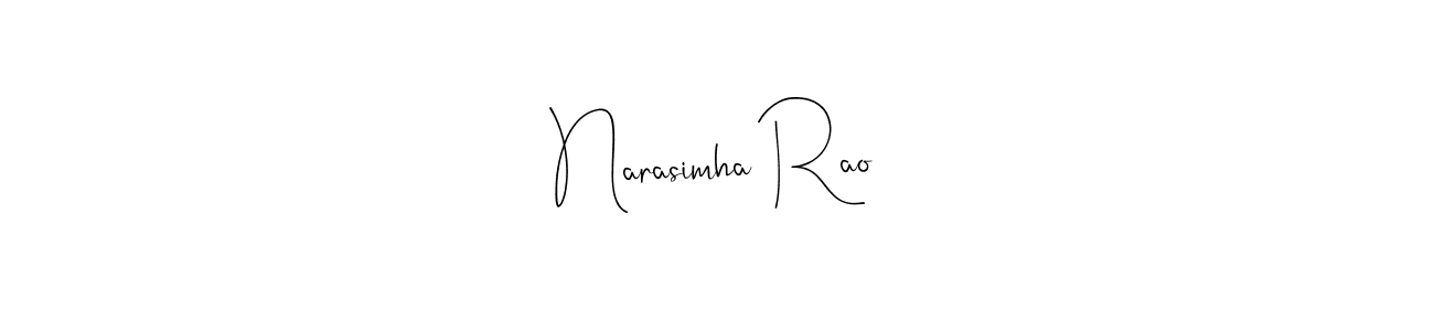 Design your own signature with our free online signature maker. With this signature software, you can create a handwritten (Andilay-7BmLP) signature for name Narasimha Rao. Narasimha Rao signature style 4 images and pictures png