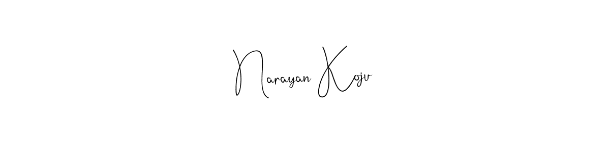 Create a beautiful signature design for name Narayan Koju. With this signature (Andilay-7BmLP) fonts, you can make a handwritten signature for free. Narayan Koju signature style 4 images and pictures png