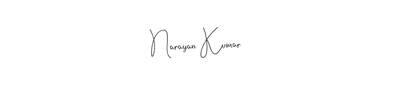 if you are searching for the best signature style for your name Narayan Kumar. so please give up your signature search. here we have designed multiple signature styles  using Andilay-7BmLP. Narayan Kumar signature style 4 images and pictures png