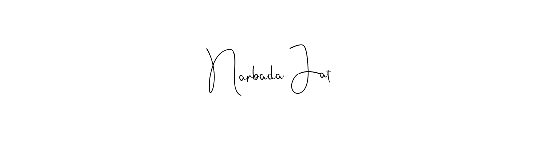 Create a beautiful signature design for name Narbada Jat. With this signature (Andilay-7BmLP) fonts, you can make a handwritten signature for free. Narbada Jat signature style 4 images and pictures png