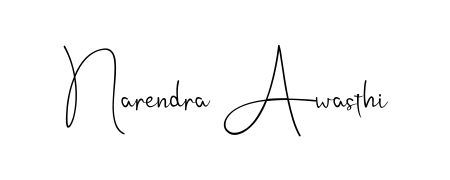 Master the art of signing with Narendra Awasthi written in fluent Andilay-7BmLP script. A great template to practice and refine your handwriting. Narendra Awasthi signature style 4 images and pictures png