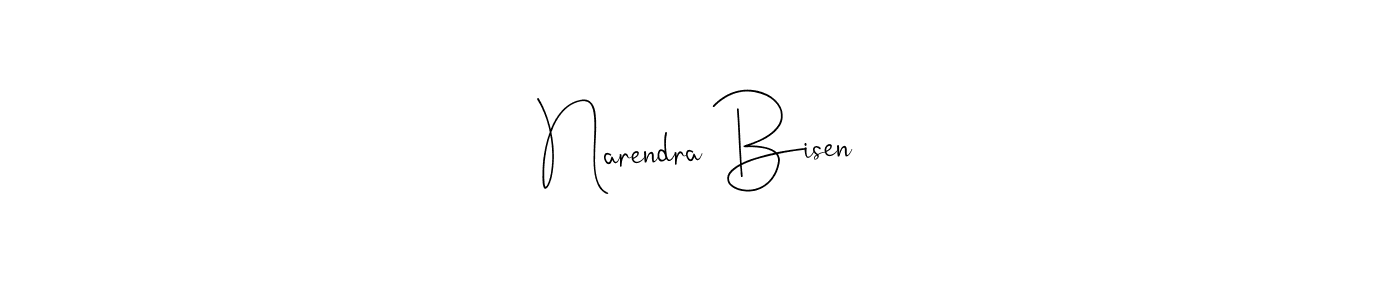 if you are searching for the best signature style for your name Narendra Bisen. so please give up your signature search. here we have designed multiple signature styles  using Andilay-7BmLP. Narendra Bisen signature style 4 images and pictures png