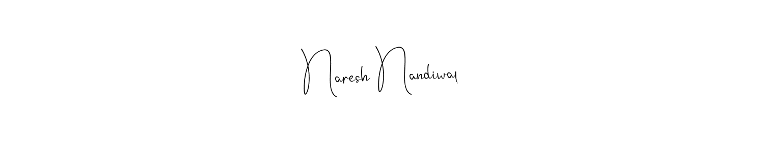 The best way (Andilay-7BmLP) to make a short signature is to pick only two or three words in your name. The name Naresh Nandiwal include a total of six letters. For converting this name. Naresh Nandiwal signature style 4 images and pictures png