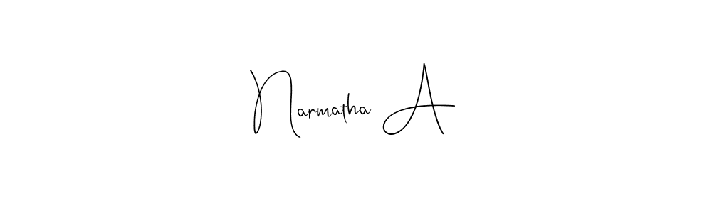 It looks lik you need a new signature style for name Narmatha A. Design unique handwritten (Andilay-7BmLP) signature with our free signature maker in just a few clicks. Narmatha A signature style 4 images and pictures png