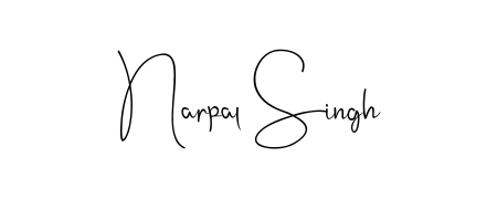 A sleek calligraphic signature for name Narpal Singh utilizing Andilay-7BmLP styling. Great for adding personal signatures to photos and art. Narpal Singh signature style 4 images and pictures png