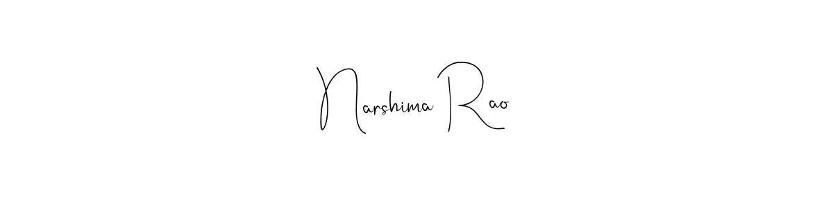 You should practise on your own different ways (Andilay-7BmLP) to write your name (Narshima Rao) in signature. don't let someone else do it for you. Narshima Rao signature style 4 images and pictures png