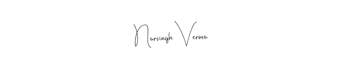 The best way (Andilay-7BmLP) to make a short signature is to pick only two or three words in your name. The name Narsingh Verma include a total of six letters. For converting this name. Narsingh Verma signature style 4 images and pictures png