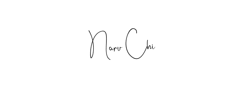 Make a beautiful signature design for name Naru Chi. With this signature (Andilay-7BmLP) style, you can create a handwritten signature for free. Naru Chi signature style 4 images and pictures png