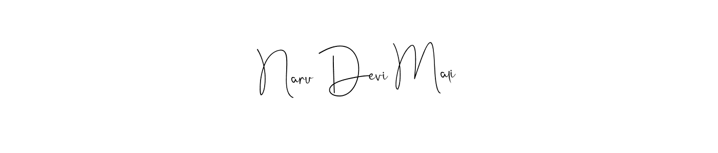 Naru Devi Mali stylish signature style. Best Handwritten Sign (Andilay-7BmLP) for my name. Handwritten Signature Collection Ideas for my name Naru Devi Mali. Naru Devi Mali signature style 4 images and pictures png