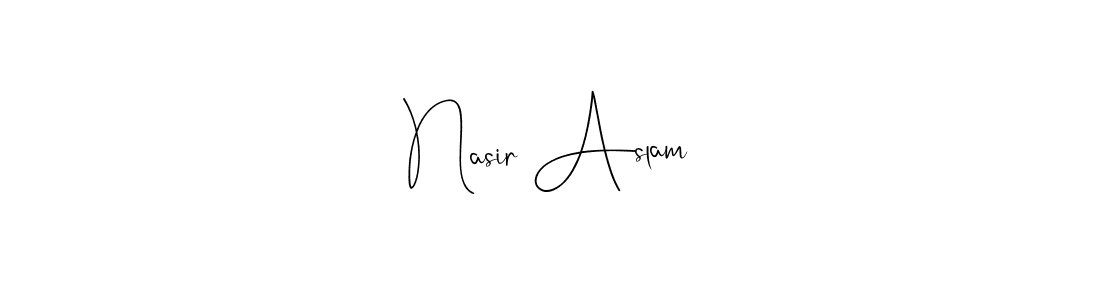 Make a beautiful signature design for name Nasir Aslam. Use this online signature maker to create a handwritten signature for free. Nasir Aslam signature style 4 images and pictures png