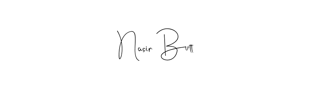 This is the best signature style for the Nasir Butt name. Also you like these signature font (Andilay-7BmLP). Mix name signature. Nasir Butt signature style 4 images and pictures png