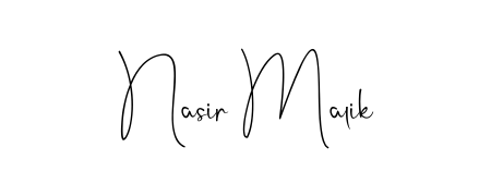 Create an unforgettable impression when signing with Nasir Malik name styled in Andilay-7BmLP typography. 100% free online generator. Nasir Malik signature style 4 images and pictures png