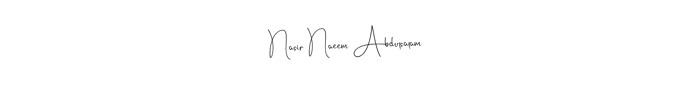 See photos of Nasir Naeem Abdulsalam official signature by Spectra . Check more albums & portfolios. Read reviews & check more about Andilay-7BmLP font. Nasir Naeem Abdulsalam signature style 4 images and pictures png