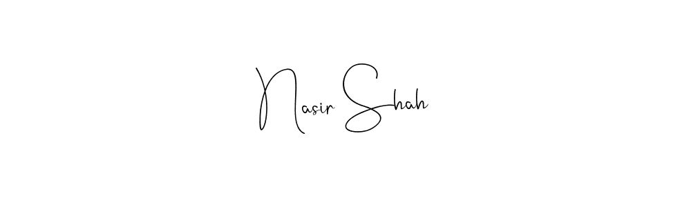 if you are searching for the best signature style for your name Nasir Shah. so please give up your signature search. here we have designed multiple signature styles  using Andilay-7BmLP. Nasir Shah signature style 4 images and pictures png