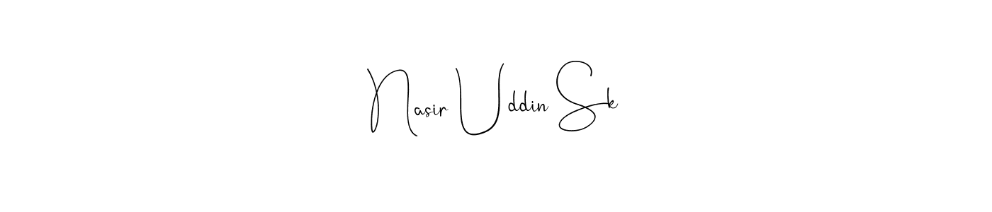 Use a signature maker to create a handwritten signature online. With this signature software, you can design (Andilay-7BmLP) your own signature for name Nasir Uddin Sk. Nasir Uddin Sk signature style 4 images and pictures png