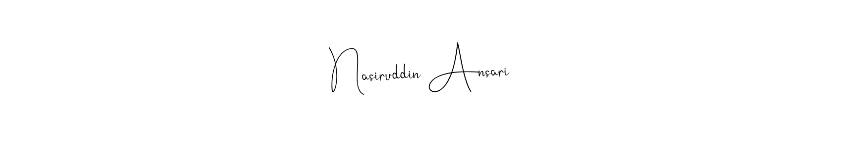 How to make Nasiruddin Ansari name signature. Use Andilay-7BmLP style for creating short signs online. This is the latest handwritten sign. Nasiruddin Ansari signature style 4 images and pictures png