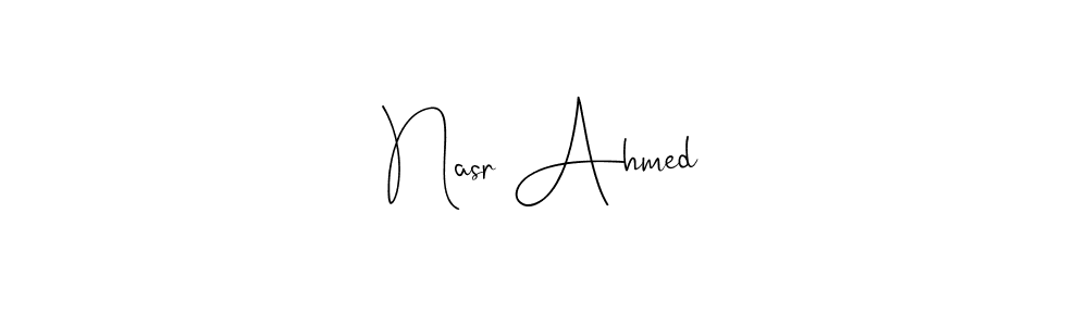 Make a beautiful signature design for name Nasr Ahmed. Use this online signature maker to create a handwritten signature for free. Nasr Ahmed signature style 4 images and pictures png