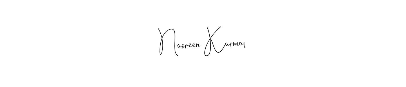 How to Draw Nasreen Karmal signature style? Andilay-7BmLP is a latest design signature styles for name Nasreen Karmal. Nasreen Karmal signature style 4 images and pictures png