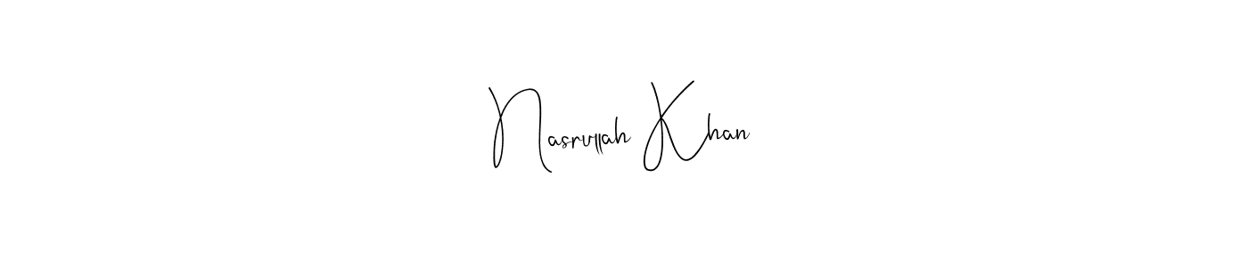 if you are searching for the best signature style for your name Nasrullah Khan. so please give up your signature search. here we have designed multiple signature styles  using Andilay-7BmLP. Nasrullah Khan signature style 4 images and pictures png
