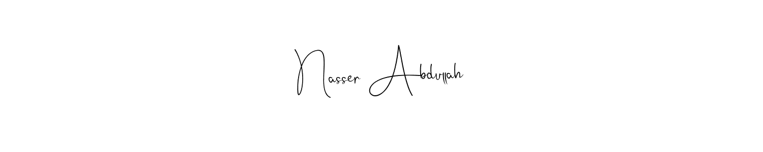 Use a signature maker to create a handwritten signature online. With this signature software, you can design (Andilay-7BmLP) your own signature for name Nasser Abdullah. Nasser Abdullah signature style 4 images and pictures png