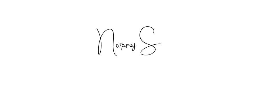 You should practise on your own different ways (Andilay-7BmLP) to write your name (Nataraj S) in signature. don't let someone else do it for you. Nataraj S signature style 4 images and pictures png