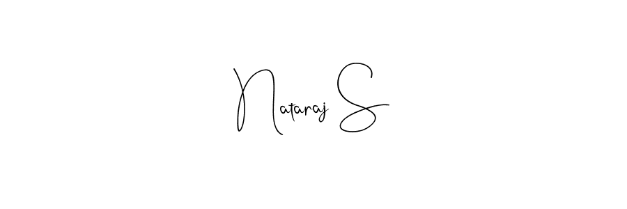 You should practise on your own different ways (Andilay-7BmLP) to write your name (Nataraj S) in signature. don't let someone else do it for you. Nataraj S signature style 4 images and pictures png