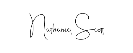 Get inspired by this graceful Andilay-7BmLP signature style for name Nathaniel Scott. Smooth loops and balanced proportions for everyday use. Nathaniel Scott signature style 4 images and pictures png