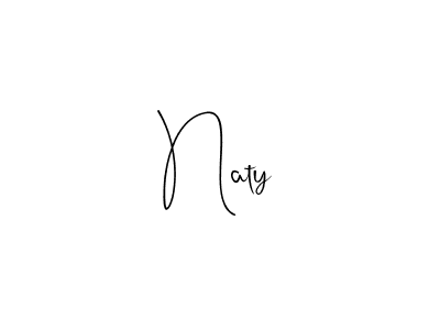 Design your own signature with our free online signature maker. With this signature software, you can create a handwritten (Andilay-7BmLP) signature for name Naty. Naty signature style 4 images and pictures png