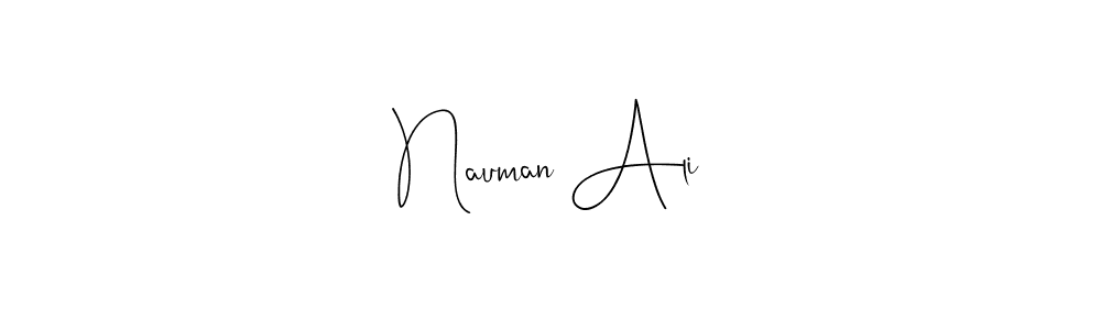 How to make Nauman Ali signature? Andilay-7BmLP is a professional autograph style. Create handwritten signature for Nauman Ali name. Nauman Ali signature style 4 images and pictures png