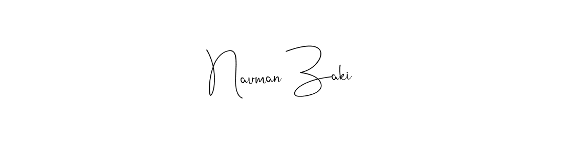 Create a beautiful signature design for name Nauman Zaki. With this signature (Andilay-7BmLP) fonts, you can make a handwritten signature for free. Nauman Zaki signature style 4 images and pictures png