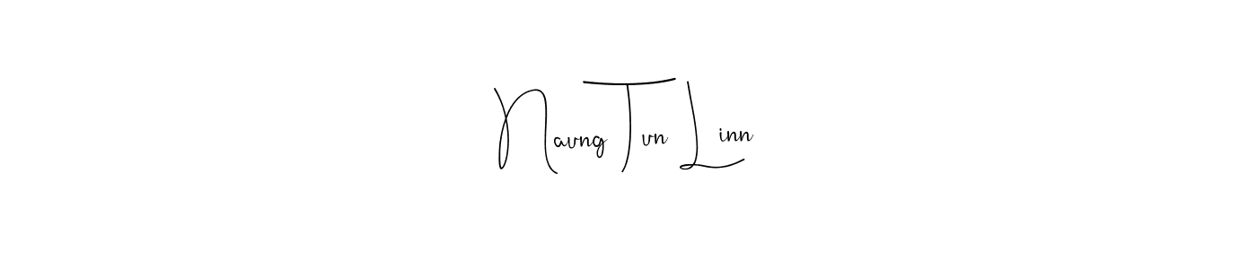 The best way (Andilay-7BmLP) to make a short signature is to pick only two or three words in your name. The name Naung Tun Linn include a total of six letters. For converting this name. Naung Tun Linn signature style 4 images and pictures png