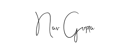 The Andilay-7BmLP lettering style adds unique flourish to name Nav Gupta. Stand out with a custom digital autograph made in seconds. Nav Gupta signature style 4 images and pictures png