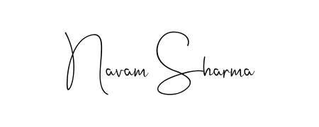 Get inspired by this graceful Andilay-7BmLP signature style for name Navam Sharma. Smooth loops and balanced proportions for everyday use. Navam Sharma signature style 4 images and pictures png