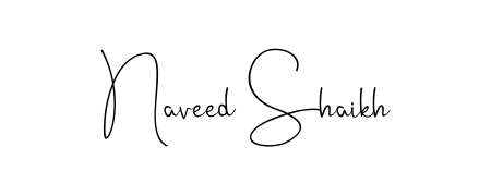 Enhance your business communications with Naveed Shaikh signature in Andilay-7BmLP lettering. Clean, modern, and universally compatible. Naveed Shaikh signature style 4 images and pictures png