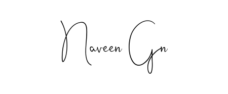 Discover how Naveen Gn looks in an executive cursive font (Andilay-7BmLP). Perfect for legal documents, invoices, and certificates. Naveen Gn signature style 4 images and pictures png