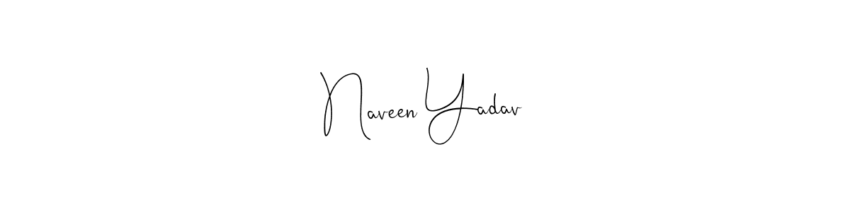 Use a signature maker to create a handwritten signature online. With this signature software, you can design (Andilay-7BmLP) your own signature for name Naveen Yadav. Naveen Yadav signature style 4 images and pictures png