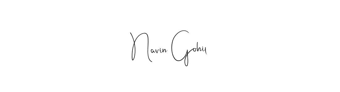 Andilay-7BmLP is a professional signature style that is perfect for those who want to add a touch of class to their signature. It is also a great choice for those who want to make their signature more unique. Get Navin Gohil name to fancy signature for free. Navin Gohil signature style 4 images and pictures png