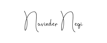A modern signature idea for name Navinder Negi using Andilay-7BmLP font. Clean strokes and elegant curves make it stand out instantly. Navinder Negi signature style 4 images and pictures png