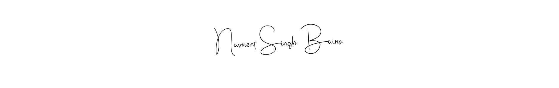 Create a beautiful signature design for name Navneet Singh Bains. With this signature (Andilay-7BmLP) fonts, you can make a handwritten signature for free. Navneet Singh Bains signature style 4 images and pictures png