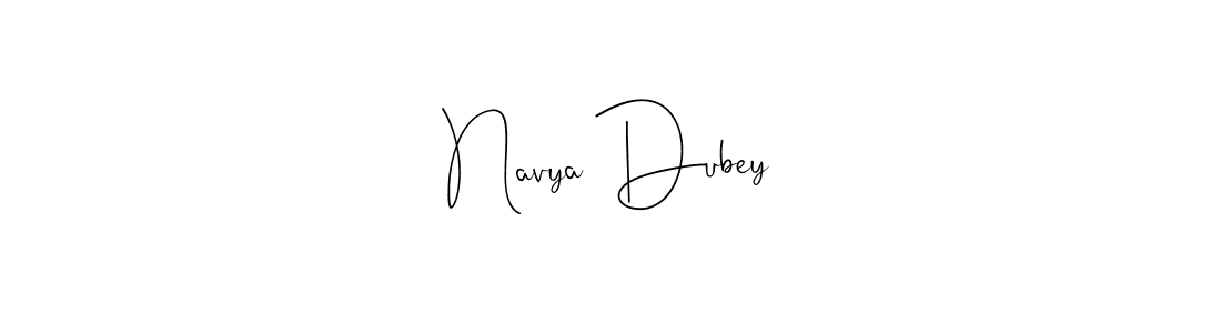 How to make Navya Dubey name signature. Use Andilay-7BmLP style for creating short signs online. This is the latest handwritten sign. Navya Dubey signature style 4 images and pictures png