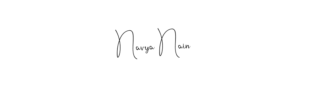 Design your own signature with our free online signature maker. With this signature software, you can create a handwritten (Andilay-7BmLP) signature for name Navya Nain. Navya Nain signature style 4 images and pictures png