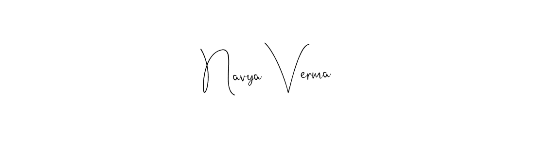 You should practise on your own different ways (Andilay-7BmLP) to write your name (Navya Verma) in signature. don't let someone else do it for you. Navya Verma signature style 4 images and pictures png
