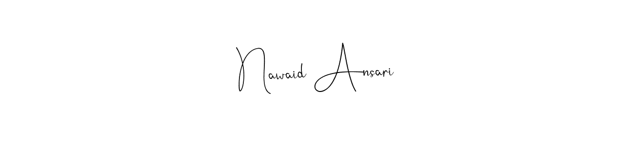 This is the best signature style for the Nawaid Ansari name. Also you like these signature font (Andilay-7BmLP). Mix name signature. Nawaid Ansari signature style 4 images and pictures png